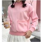 Pocketed Knitted Sweatshirt