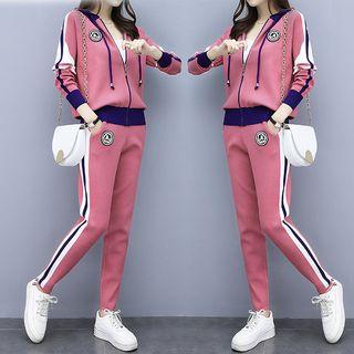 Set: Knit Hood Jacket + Sweatpants