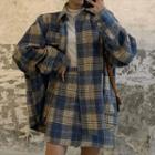Plaid Shirt Jacket / A-line Skirt