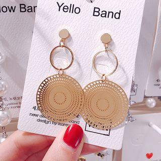 Cutout Geometric Earring Gold - One Size