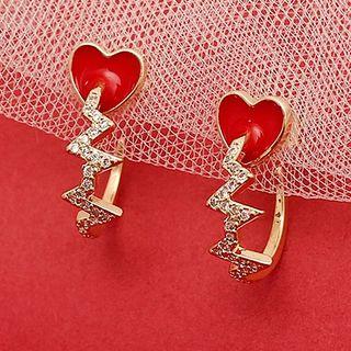 Alloy Heartbeat Earring