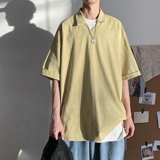 Short-sleeve Loose Fit Plain T-shirt