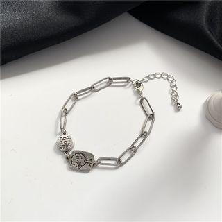 Cartoon Embossed Alloy Bracelet Bracelet - Silver - One Size