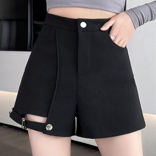 High Waist Asymmetrical Hot Pants