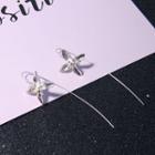925 Sterling Silver Flower Dangle Earring As Shown In Figure - One Size