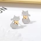 Cat Earring 1 Pair - As Shown In Figure - One Size