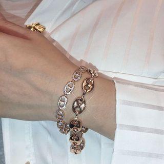 Chain / Rhinestone Bracelet / Set