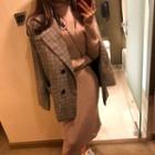 Plaid Double Breasted Blazer As Shown In Figure - One Size