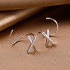 Geometric Sterling Silver Earring 1 Pair - Silver - One Size