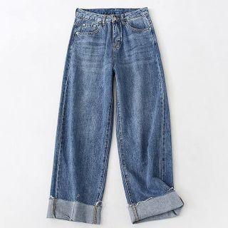 High-wast Wide-leg Jeans