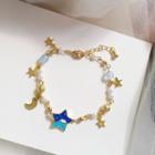 Alloy Mt Fuji Moon & Star Bracelet 1pc - Bracelet - One Size