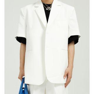 Short-sleeve Plain Blazer / Shorts