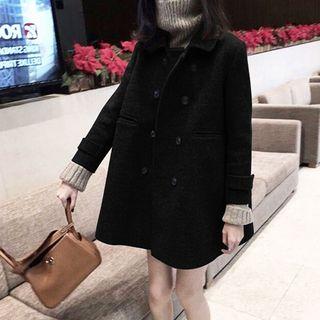 Double Breasted A-line Coat