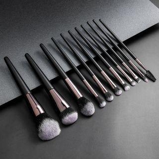 Set Of 11: Makeup Brush Set Of 11 - T-11-025 - Black - One Size