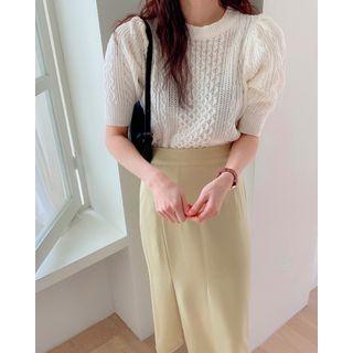 Short-sleeve Knit Top / Skirt