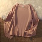 Side Button Long-sleeve T-shirt