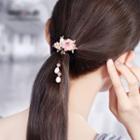 Retro Flower Pearl Hair Tie As Shown In Figure - One Size