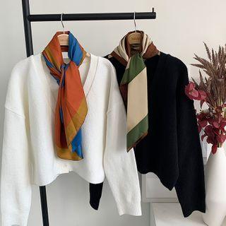 Print Silky Square Scarf