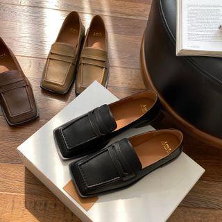 Plain Low-heel Loafers