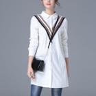 Embroidered Trim Long Shirt