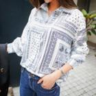 Scarf-pattern Shirt
