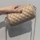 Quilted Chained Barrel Bag