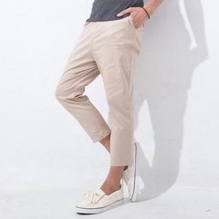 Flap-pocket Cropped Pants