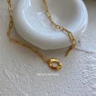 Oval Chain Necklace E248 - Gold - One Size