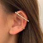 Faux Pearl Geometric Cuff Earring