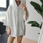 Plain 3/4 Sleeve Hoodie