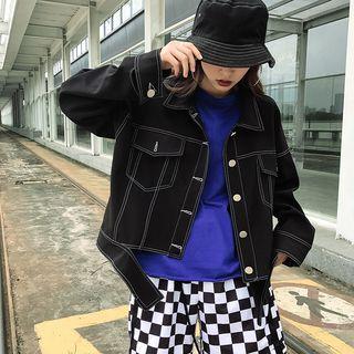 Slit Hem Denim Jacket