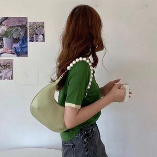 Two-way Faux Leather Hobo Bag