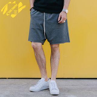 Zipper-pocket Drawstring Shorts