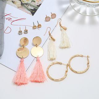Set Of Six : Fringe Stud Earring As Shown In Figure(set Of 6) - One Size