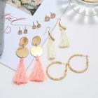 Set Of Six : Fringe Stud Earring As Shown In Figure(set Of 6) - One Size
