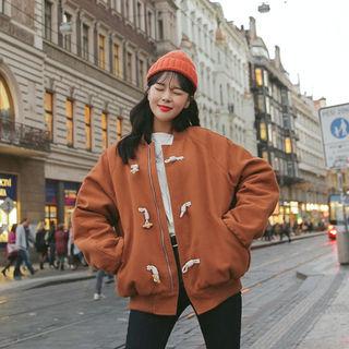 Toggle-button Over-fit Blouson Jacket