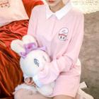Esther Loves Chuu Bunny Print Polo Shirt