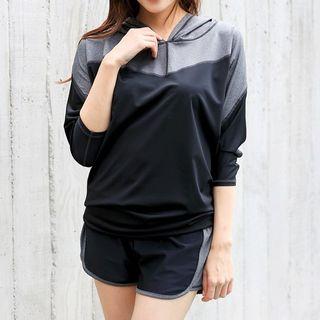 Set: Long-sleeve Swim Top + Shorts