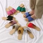 Cross-strap Slippers In 9 Colors