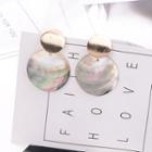 Round Seashell Earring 1 Pair - As Shown In Figure - One Size