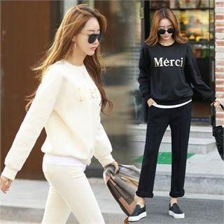 L Me Letter Fleece-lined Sweatshirt