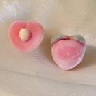 Peach Asymmetrical Acrylic Earring 1 Pair - Pink - One Size