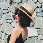 Frayed Sun Hat Beige - One Size