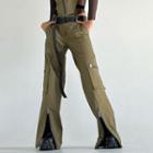 Straight Leg Zipped Hem Cargo Pants