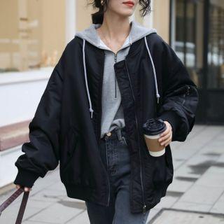 Reversible Fluffy Bomber Jacket