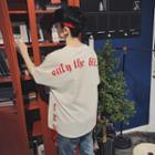 Short-sleeve Lace-up T-shirt