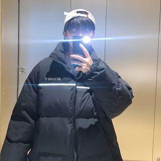 Contrast Trim Padding Zip Jacket