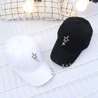 Star & Ring Detail Baseball Cap