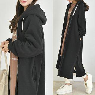 Pile Lined Long Zip Hoodie