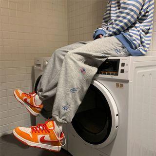 Drawstring Planet Print Sweatpants